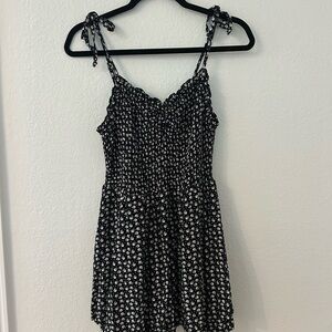 As U Wish Black and White Patterned Romper